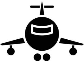 airplane solid and glyph vector illustration