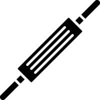 Rolling pin solid and glyph vector illustration