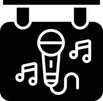 Music  board solid and glyph vector illustration