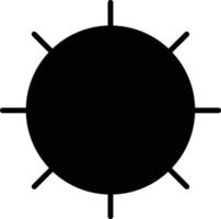 Brightness solid and glyph vector illustration