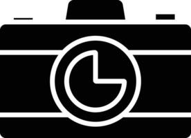 Camera solid and glyph vector illustration