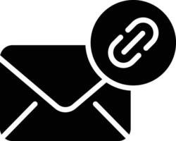 Mail Link solid and glyph vector illustration