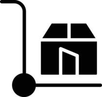 Trolley solid and glyph vector illustration