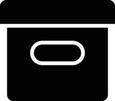 logistics box solid and glyph vector illustration
