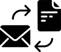 Campaign mail solid and glyph vector illustration