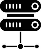 Big Server solid and glyph vector illustration