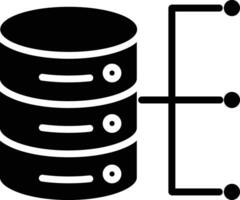 Database Flow solid and glyph vector illustration