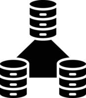 Database connection solid and glyph vector illustration
