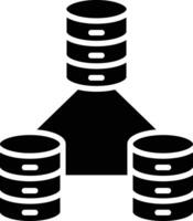 Database connection solid and glyph vector illustration