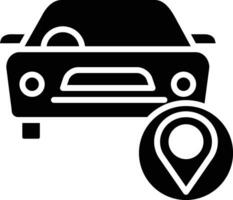 car navigate solid and glyph vector illustration