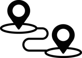 navigate map solid and glyph vector illustration