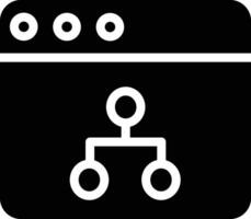 Browser Networking solid and glyph vector illustration