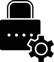 security settings solid and glyph vector illustration