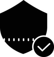 Check Security solid and glyph vector illustration