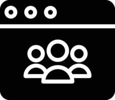 Web users solid and glyph vector illustration