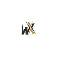 XW, WX, X AND W Abstract initial monogram letter alphabet logo design vector