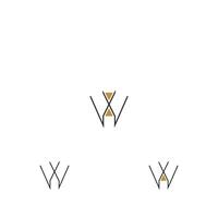 XW, WX, X AND W Abstract initial monogram letter alphabet logo design vector
