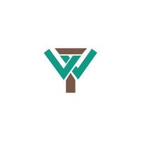 Initial letter wt  logo or tw logo vector design template