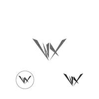 xw, wx, X y w resumen inicial monograma letra alfabeto logo diseño vector