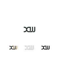 xw, wx, X y w resumen inicial monograma letra alfabeto logo diseño vector