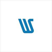 Initial letter ws logo or sw logo vector design template