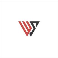 Initial letter ws logo or sw logo vector design template