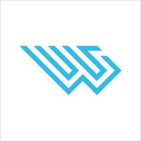 Initial letter ws logo or sw logo vector design template