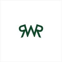 Initial letter wr logo or rw logo vector design template