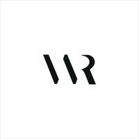 Initial letter wr logo or rw logo vector design template