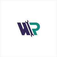 Initial letter wr logo or rw logo vector design template