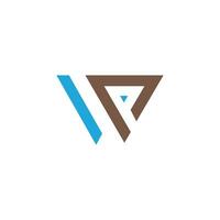 Initial letter pw logo or wp logo vector design template