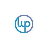 Initial letter pw logo or wp logo vector design template