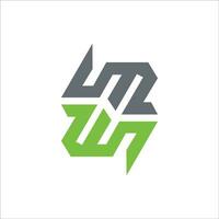 Initial letter wm logo or mw logo vector design template
