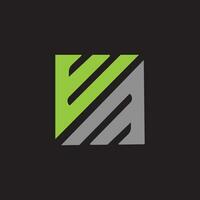 Initial letter wm logo or mw logo vector design template