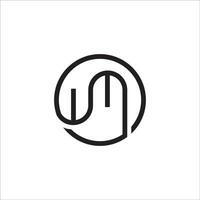Initial letter wm logo or mw logo vector design template