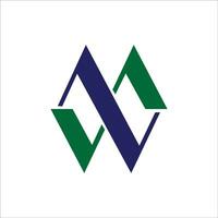Initial letter wm logo or mw logo vector design template