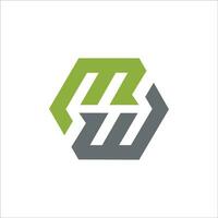 Initial letter wm logo or mw logo vector design template