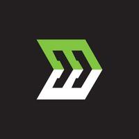 Initial letter wm logo or mw logo vector design template