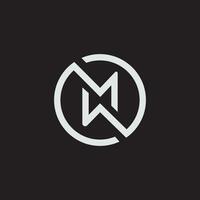 Initial letter wm logo or mw logo vector design template