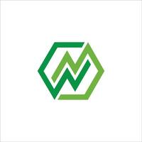 Initial letter wm logo or mw logo vector design template