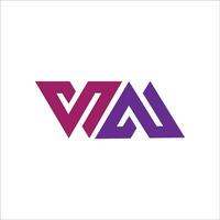 Initial letter wm logo or mw logo vector design template