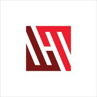 Initial letter wm logo or mw logo vector design template
