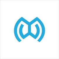 Initial letter wm logo or mw logo vector design template