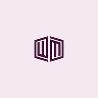 Initial letter wm logo or mw logo vector design template