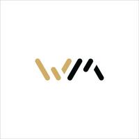 Initial letter wm logo or mw logo vector design template