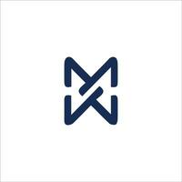 Initial letter wm logo or mw logo vector design template