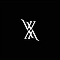 Initial letter wm logo or mw logo vector design template