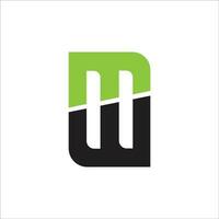 Initial letter wm logo or mw logo vector design template