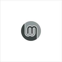 Initial letter wm logo or mw logo vector design template