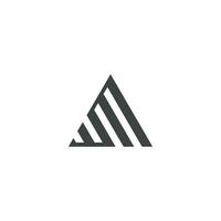 Initial letter wm logo or mw logo vector design template